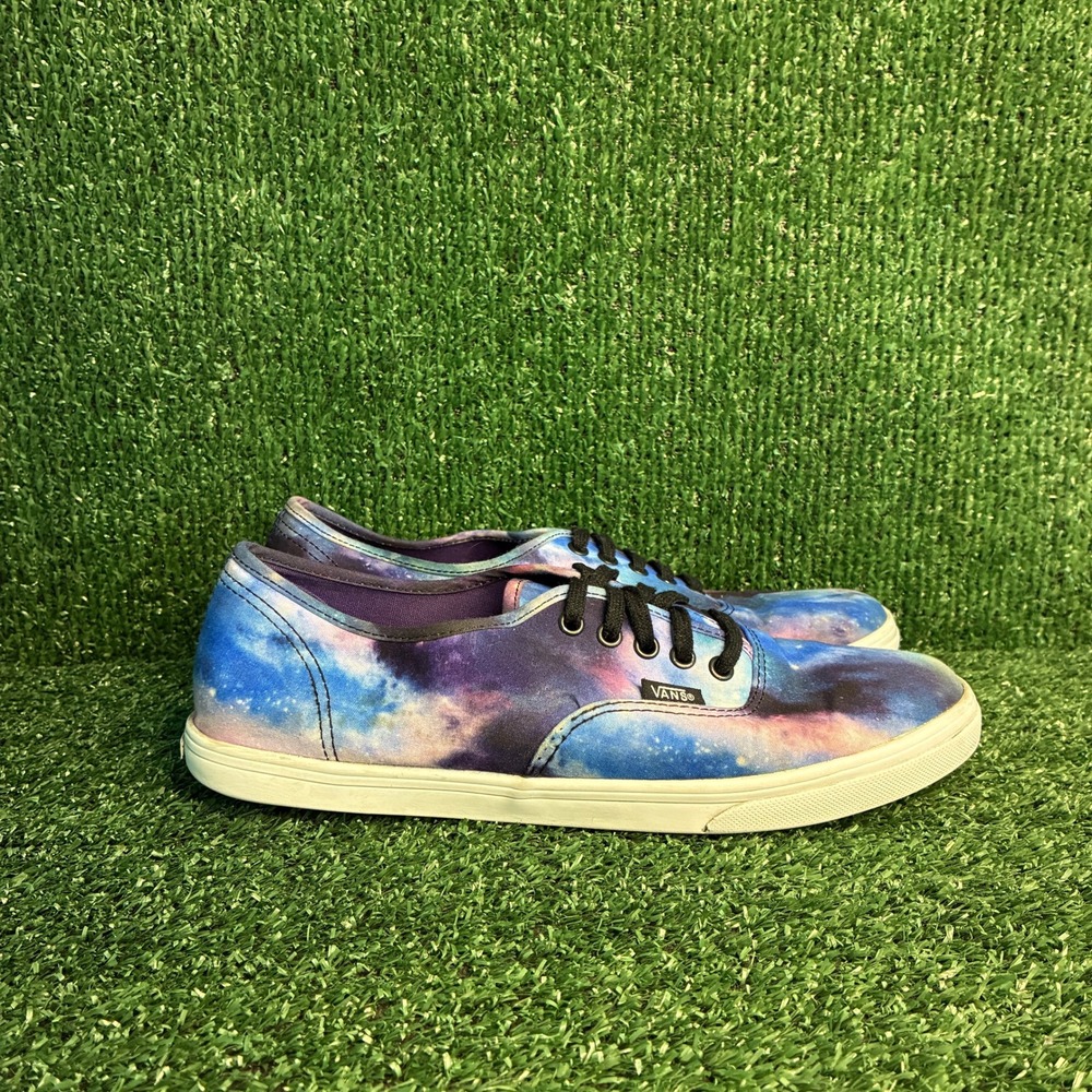 Vans Authentic Lo Pro Galaxy Cosmic Space Print Sneakers Blue Purple Womens 8.5